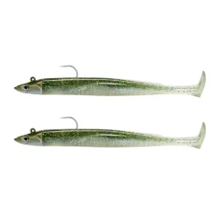 FIIISH Pêche Aux Leurres|Leurres-2 leurres souples Double Combo crazy paddle Tail 15cm shore 10g