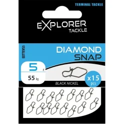 EXPLORER TACKLE Montages / Hameçons-Agrafe Diamond snap (x15)