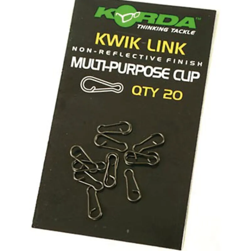 KORDA Acc.Montages/Hameçons-Agrafes rapides carpe kwick link (x20)
