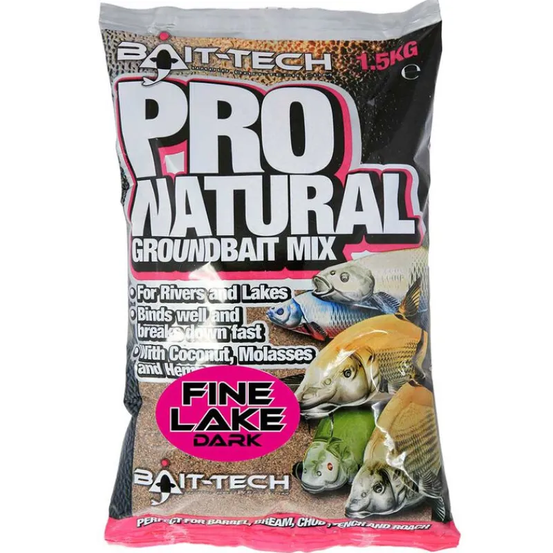 BAIT TECH Appâts / Amorces-Amorce Pro Natural Fine Lake Dark 1.5kg