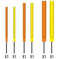 GARBOLINO Flotteurs-Antennes Pack de 6 Antennes Insert Court Plastique Ouverte 3/4/5mm