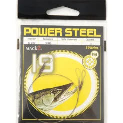 X-LINE Découverte Pêche Du Carnassier|Hameçons Et Montages-Bas de ligne acier carnassier power steel 19 brins 27cm (x3)