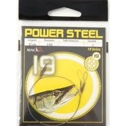 X-LINE Découverte Pêche Du Carnassier|Hameçons Et Montages-Bas de ligne acier carnassier power steel 19 brins 27cm (x3)