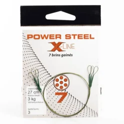 X-LINE Découverte Pêche Du Carnassier|Hameçons Et Montages-Bas de ligne acier carnassier power steel 7 brins 27cm (x3)