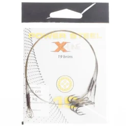 X-LINE Découverte Pêche Du Carnassier|Hameçons Et Montages-Bas de ligne acier carnassier power steel 19 brins 40cm + ham. triple (x3)