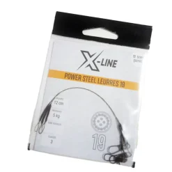 X-LINE Découverte Pêche Du Carnassier|Hameçons Et Montages-Bas de ligne acier carnassier power steel 19 brins 70cm (x3)