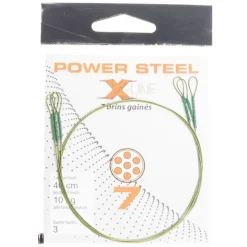 X-LINE Découverte Pêche Du Carnassier|Hameçons Et Montages-Bas de ligne acier carnassier power steel 7 brins 40cm (x3)