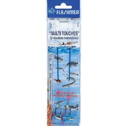 FLASHMER Bas De Lignes / Lignes Montées-Bas de ligne mer multitouche 2 hamecons n°2