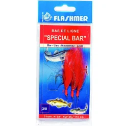 FLASHMER Bas De Lignes / Lignes Montées|Leurres-Bas de ligne mer special bar n°3/0