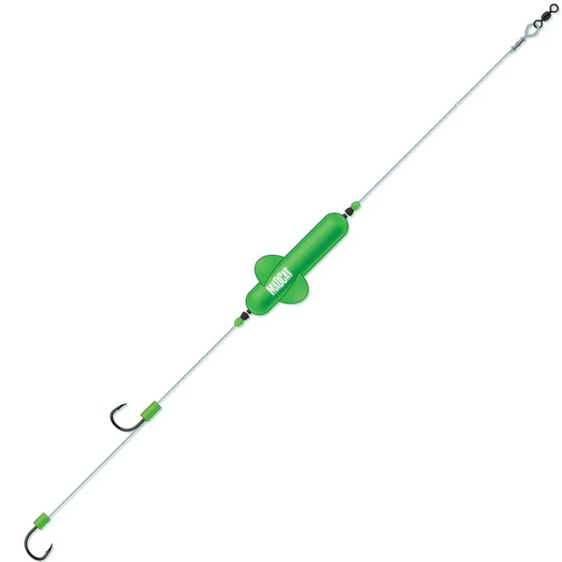 MADCAT Acc. Montage / Hameçons-Bas de ligne monté silure screaming basic river worm & squid