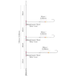 SPRO Surfcasting|Bas De Lignes / Lignes Montées-Bas de Ligne Salt Rig 23 Metal Boom Baitholders