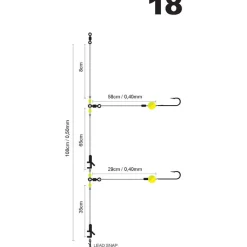 SPRO Surfcasting|Bas De Lignes / Lignes Montées-Bas de Ligne Salt Rig L-Range Polyball Citrus 1/0