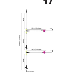 SPRO Surfcasting|Bas De Lignes / Lignes Montées-Bas de Ligne Salt Rig L-Range Polyball Violet 1/0