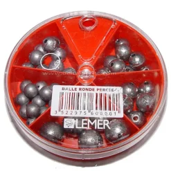 LEMER Plombs-Boite de plombs coup 5 cases balle ronde percee