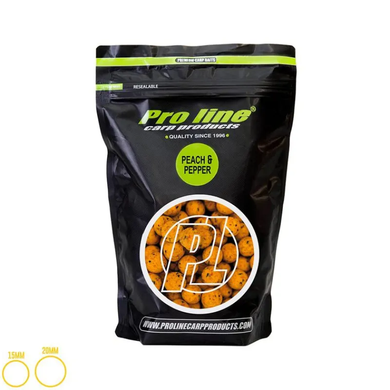 PROLINE Appâts Et Fabrication-Bouillette peach + pepper boiles readymades 1kg