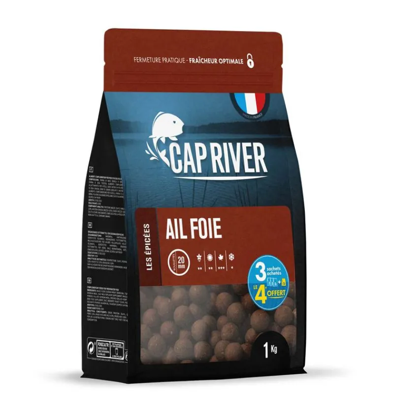 CAP RIVER Offre À Volume Carpe|Appâts Et Fabrication-Bouillettes Ail Foie 1kg