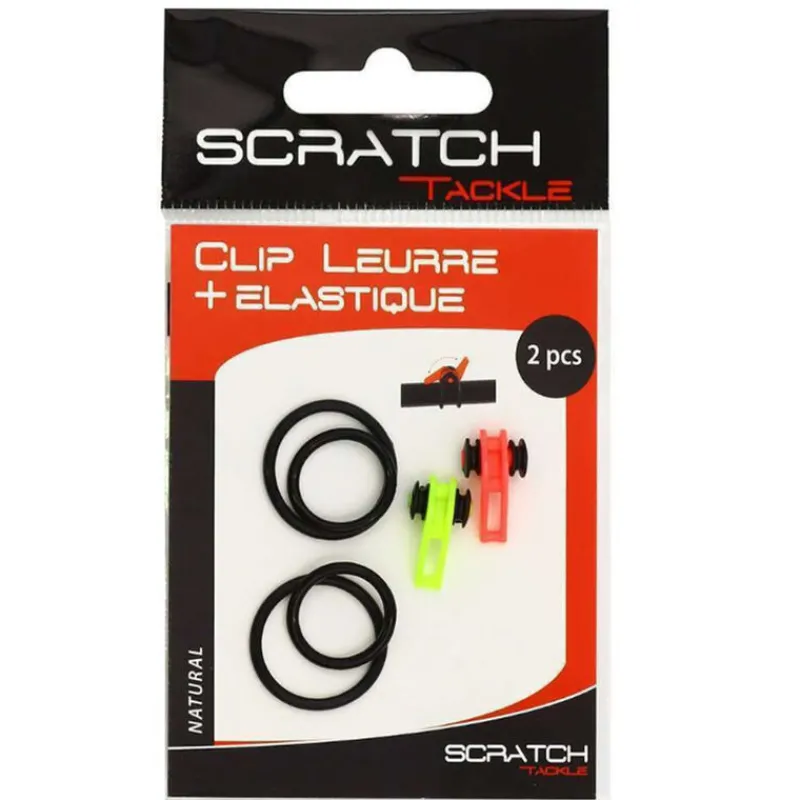 SCRATCH TACKLE Outillages Et Accessoires|Goodies Et Idées Cadeaux-Clip Attache Leurre Elastique Silicone (x2)