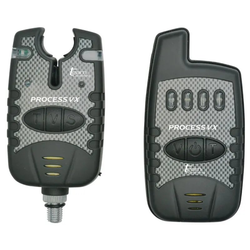 TEAM CARPFISHING Découverte Pêche À La Carpe|Détection-Coffret 4 détecteurs carpe process vx + centrale