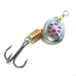 BZONE Leurres À Truite|Découverte Pêche Du Carnassier-Cuillère Tournante Runner Spin Red Silver