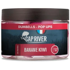 CAP RIVER Appâts Et Fabrication-Dumbells Pop Up Banane Kiwi 12x16mm