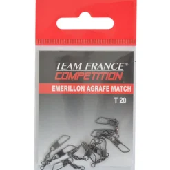 TEAM FRANCE Acc. De Montage Feeder-Emerillon à agrafe coup match t20 (x10)