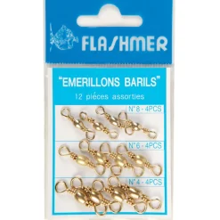 FLASHMER Montages / Hameçons-Emerillons barils kit de 12