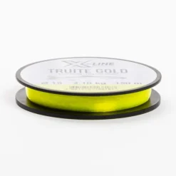 X-LINE Tresses, Nylons, Fluorocarbones-Fil nylon jaune fluo truite gold 150 m