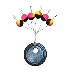 FIQUET Lignes Et Accessoires De Montage-Guide Fil Truite Autobloquant Rigostop Jaune/Rose/Noir (x6)