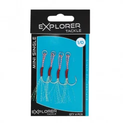 EXPLORER TACKLE Pêche Aux Leurres|Montages / Hameçons-Hameçon Assist Hook - Mini Single (x4)