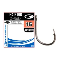 GARBOLINO Hameçons-Hameçon non monté Hair Rig X-power (x10)