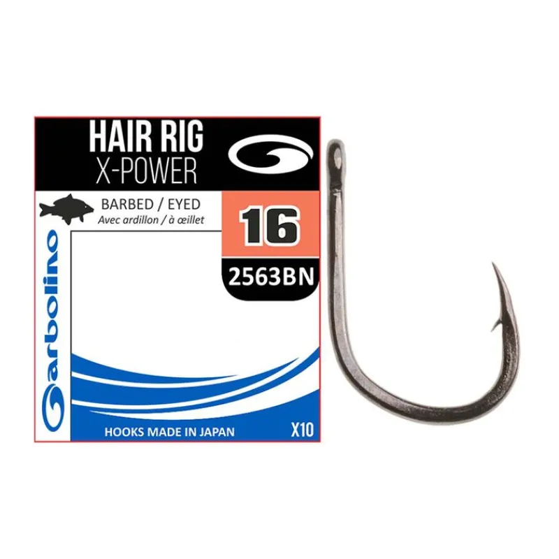 GARBOLINO Hameçons-Hameçon non monté Hair Rig X-power (x10)