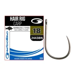 GARBOLINO Hameçons / Bas De Ligne Feeder-Hameçon non monté Hair Rig (x10)