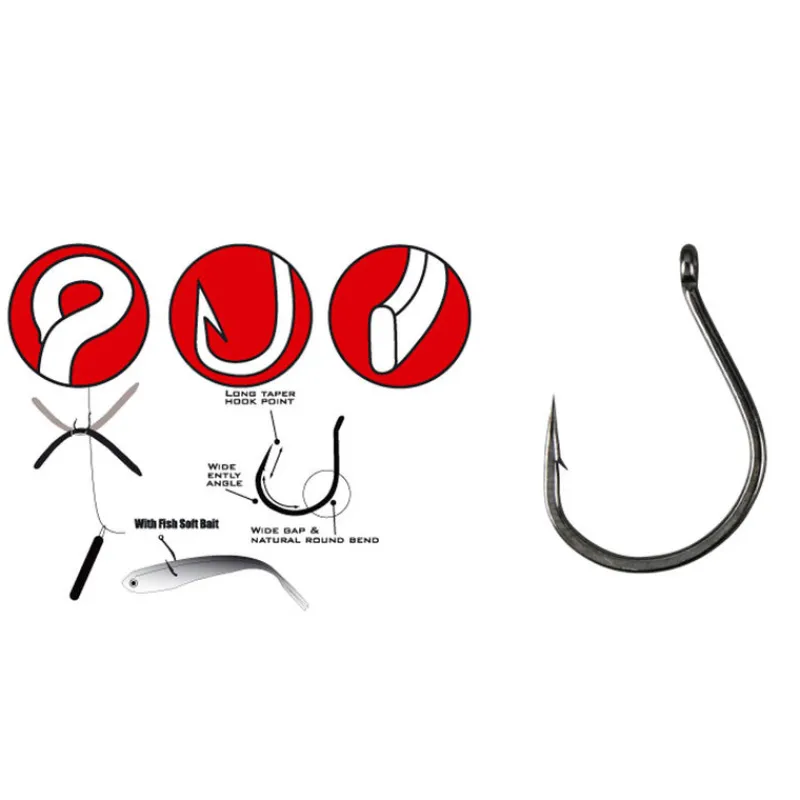 GAMAKATSU Hameçons Et Montages-Hameçon simple carnassier worm 318 wacky (x6)