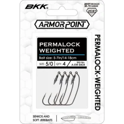 BKK Hameçons Et Montages-Hameçon Texan Permalock Weighted (x4)