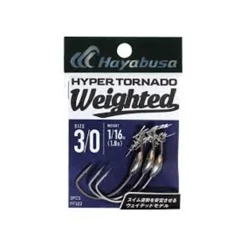 HAYABUSA Hameçons Et Montages-Hameçon Texan Hyper Tornado Weighted Taille #4/0 (x3)