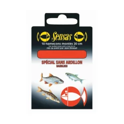 SENSAS Hameçons-Hameçons montés coup sans ardillon 20cm (x10)