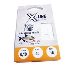 X-LINE Hameçons-Hameçons montés coup x line peche au coup (x10)