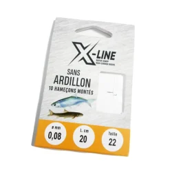 X-LINE Hameçons-Hameçons montés coup x line sans ardillon (x10)