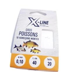 X-LINE Hameçons-Hameçons montés coup x line gros poissons (x10)