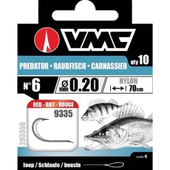 VMC Carnassier Au Posé-Hameçons Montés Nylon Predator (x10)