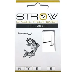 STROW Lignes Et Accessoires De Montage-Hameçons montés Truite au ver