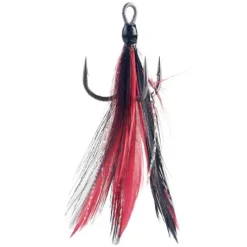 BKK Hameçons Et Montages-Hameçons triples à Plumes Spear 21SS Red/Black (x3)