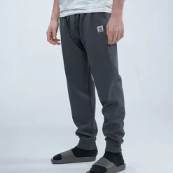 NASH Vêtements-Joggers Make it Happen Badge Grey Marl