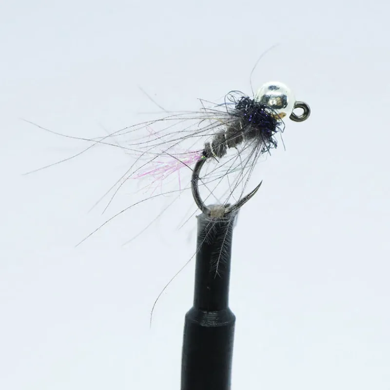 SILVER STONE Mouches-Kit 3 nymphes jigs tag rose h12 bille argent tung 3,8 mm
