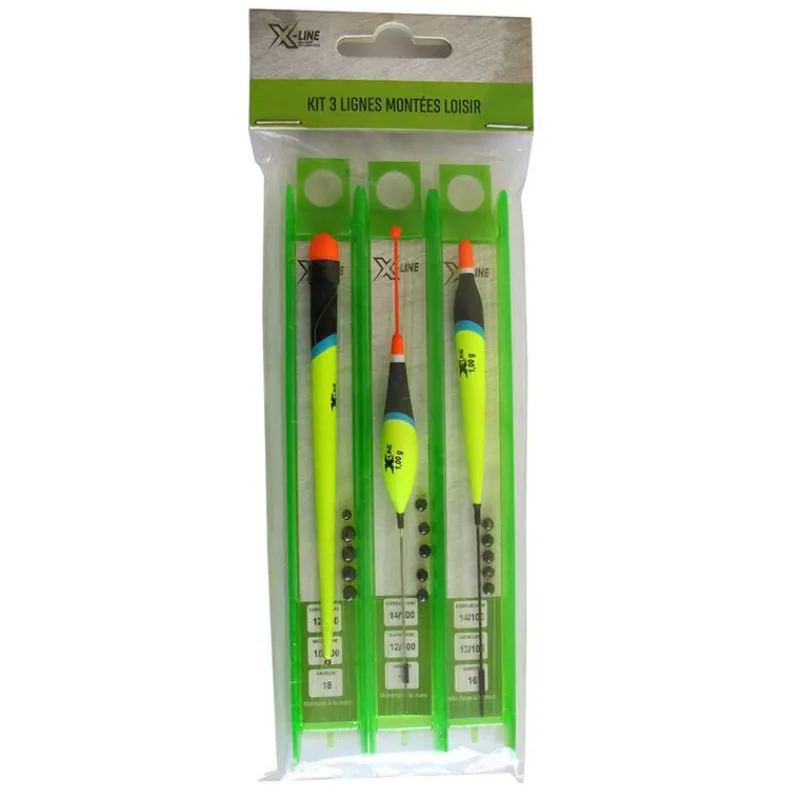 X-LINE Lignes Montées-Kit de 3 lignes montées coup loisir