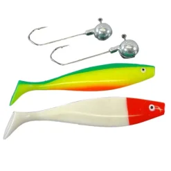 OVERFIGHT Leurres-Kit Leurres Silure Kit Shad (x2) + Jighead (x2)