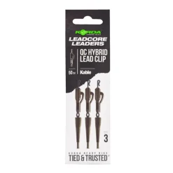 KORDA Acc.Montages/Hameçons-Leadcore Kable Leadcore Leader Hybrid Lead Clip QC Swivel 50cm