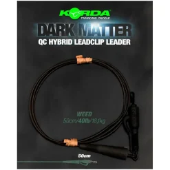 KORDA Acc.Montages/Hameçons-Leader dark matter leader 50cm qc hybrid clip
