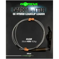 KORDA Acc.Montages/Hameçons-Leader dark matter leader 50cm qc hybrid clip