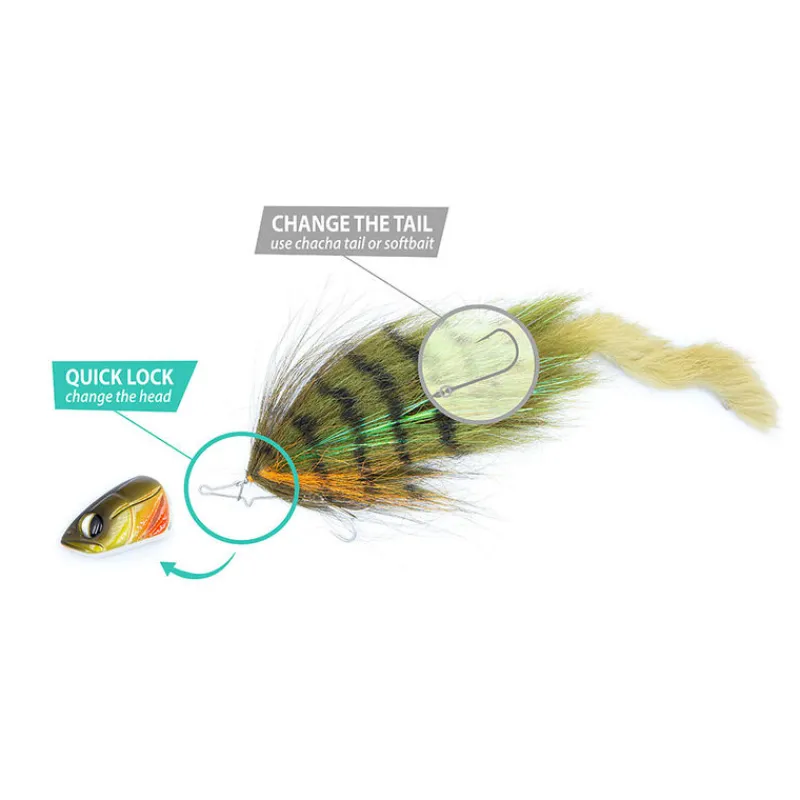 BIM TACKLE Leurres-Leurre Bucktail Crazy Rabbit Shallow 29cm, 33g